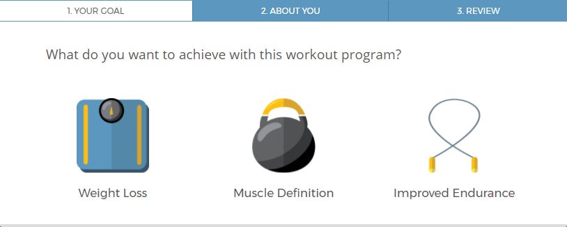 Custom-made personalized workout program